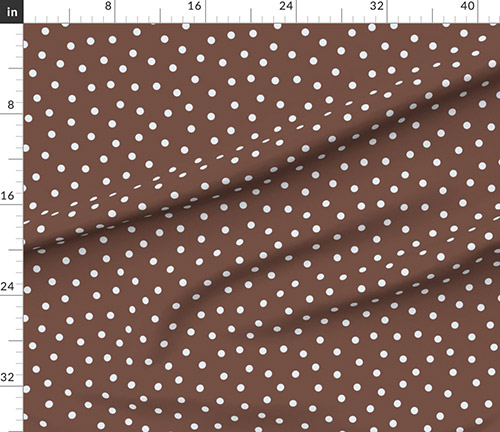 Cotton Fabric polka dots brown